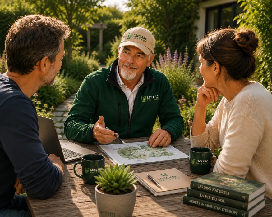Anthony Leclerc lors d'un diagnostic de jardin naturel à Genève